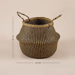 Корзина для белья плетеная круглая SL Home Сорренто, камыш, 3545 см - Sima-land home фото 2