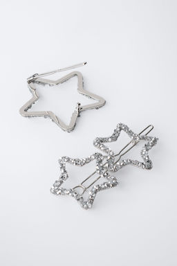 3-PACK OF GLITTER STAR HAIR CLIPS - Zara фото 3