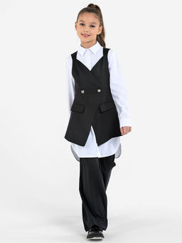 Школьный жилет для девочки Mooriposh, модель 1123