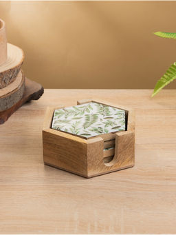 Подставка под горячее «Оливковая ветвь», набор 4 шт., 15×13×5 см, дерево манго