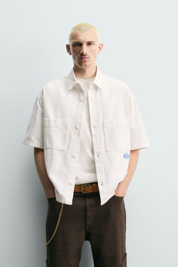 CAMISA RELAXED FIT ESTAMPADOS LAVADOS / Blanco roto - Zara фото 2