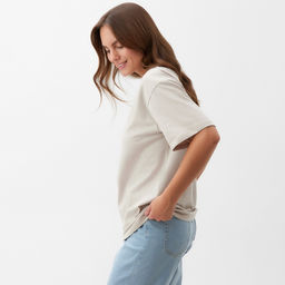 Футболка женская KAFTAN: Basic line, бежевая, размер 44-46