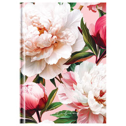 Бизнес-блокнот А5 80л. "Цветы. Розовый стиль" ("BG", ББ5т80_лс 09377) soft-touch ламинация