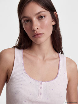 Puantiyeli Kad?n ?ortlu Pijama Tak?m?
