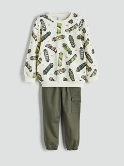 Bisiklet Yaka Erkek ?ocuk Sweatshirt ve E?ofman Alt