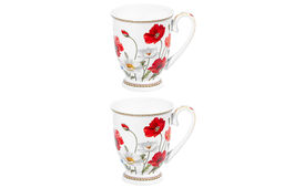 Набор 2 кружек 300 мл 11*8*11 см Маки на ножке, NEW BONE CHINA - Elan gallery фото 4