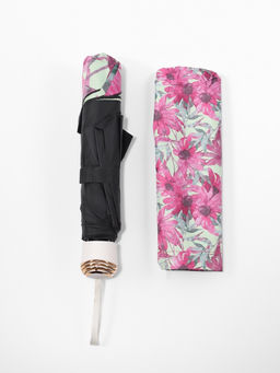 Зонт механический Ромашки, эпонж, 4 сложения, 8 спиц, R=48/55 см, d=96 см, МИКС