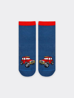 Цена за 5 пар! Носки детские синие с рисунком в виде джипа - Mark formelle фото 4