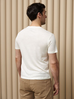 Футболка из крапивы мужская молочная 572-2