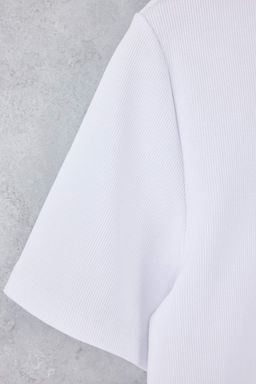 Siyah Regular/Normal Kesim Dokulu Kaskorse Basic T-Shirt TMNSS26TS00002 - Trendyolmilla фото 5