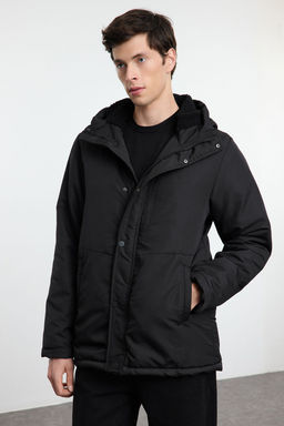 TRENDYOL MAN Siyah Regular Fit K?sl?k Parka Ruzgarl?k Mont TMNAW25MO00032 - Trendyolmilla фото 2