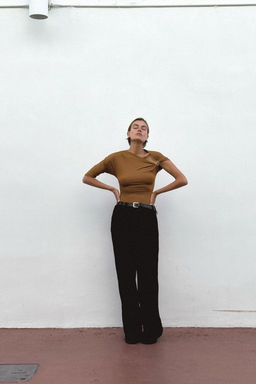 ASYMMETRIC POLYAMIDE TOP - Zara фото 7