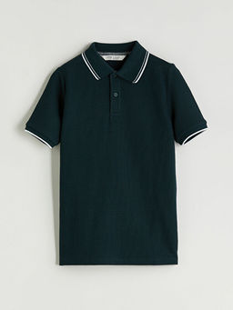 Polo Yaka Dokulu Erkek ?ocuk Ti??rt