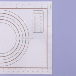 Коврик для выпечки и раскатки теста с разметкой, армированный, силикон, 42×29.5 см, белый