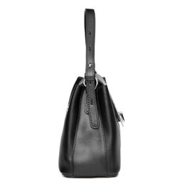 Y1522 black, женская кожаная сумка "Handheld bag", Barcelo Biagi
