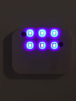 Туалет закрытый, 52×38×37 см, с УФ-лампой и миской, пластик, серый