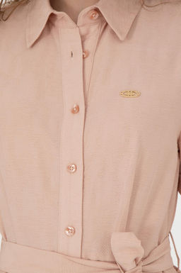 Женское тканое платье цвета лосося - U.s. polo assn фото 14