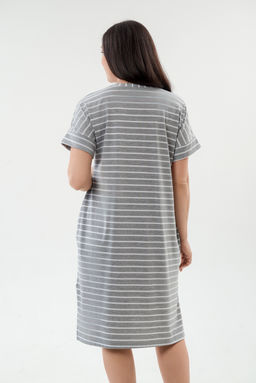 Туника женская из вискозы Полоса серо-белый - Амадэль фото 10