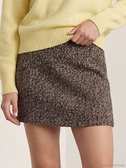 Beli Fermuarl? Desenli T?vit Mini Etek