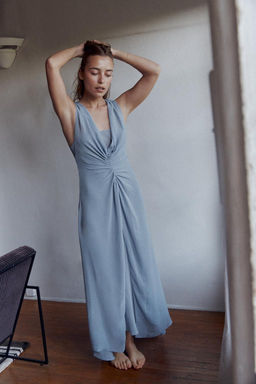 GEORGETTE DRAPED DRESS