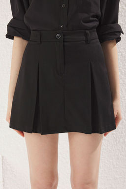 TRENDYOLMILLA Siyah Pile Detayl? Poliviskon Dokuma Etek TWOSS25ET00018 фото 2