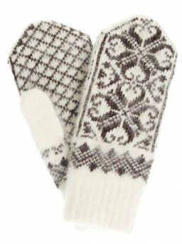 Варежки женские "Паук" без рисунка на резинке ПП 3204-1