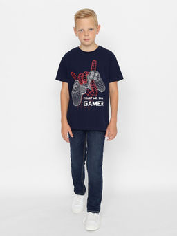 CRB wear/CWJB 63721-41-388 Футболка для мальчика,темно-синий/Ex.Cherubino  фото 2