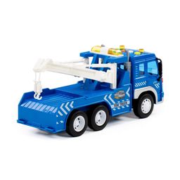 Сити, автомобиль-эвакуатор инерционный (со светом и звуком) (синий) (в коробке) - Полесье фото 4