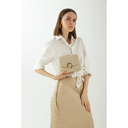 Сумка-мессенджер на клапане, цвет бежевый - Simaland фото 4