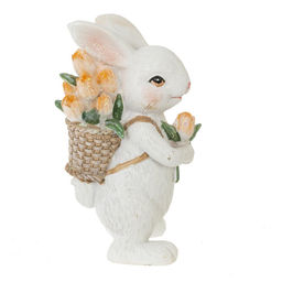 Фигурка декоративная "Заяц с корзиной", L5 W6,5 H11 см