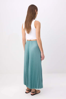 TRENDYOLMILLA Siyah Piliseli Maxi Esnek Orme Etek TWOSS24ET00041  фото 86