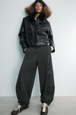 ZW COLLECTION LEATHER EFFECT JACKET - Zara фото 9