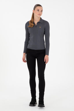 Женский свитер антрацитового цвета Неожиданная скидка в корзине - U.s. polo assn фото 4