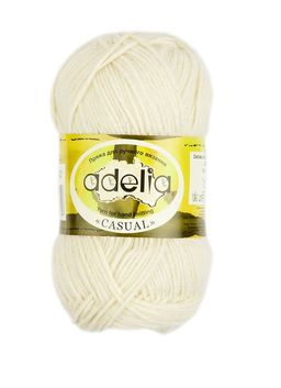 Пряжа ADELIA CASUAL 72% хлопок, 28% акрил 10 шт. х 50 г 130 м  6 м