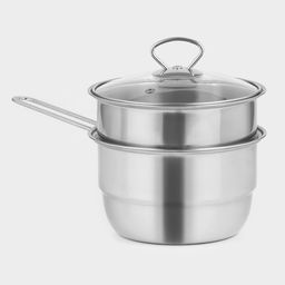 Пароварка-яйцеварка «Вейлер», 18×22 см, стеклянная крышка, нержавеющая сталь, хромированная