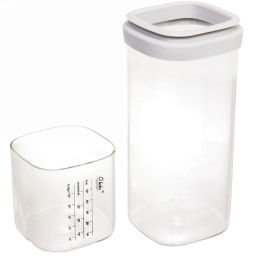 Банка для продуктов стеклянная 800мл "Olala" с мерный стаканом