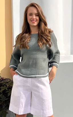 100% ЛЁН блуза ОВЕРСАЙЗ