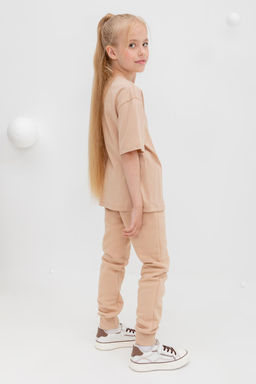 Crockid _ КР 400590/нежный бежевый к417 брюки для дев  фото 3