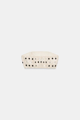 TOP BANDEAU LENTEJUELAS LUNARES / Blanco / Negro - Zara фото 5