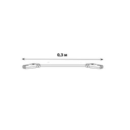 UCX-PP2/L10-030 WHITE 1 POLYBAG Провод для соединения светильников для растений ULI-P. 30 см, 2 контакта. Белый. ТМ Uniel