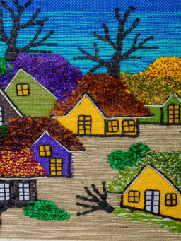 Гобелен (100*80) состав: джут, хлопок № Гб62 - Ганг фото 4