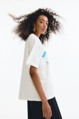 Camiseta oversize con motivo estampado - H&m фото 5
