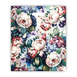 Цена за 50 шт. Пакет Кремовые цветы, полиэтиленовый с вырубной ручкой, 38?45 см, 60 мкм