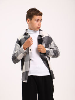 Рубашка Гранж коричневая клетка - Ладошки фото 59