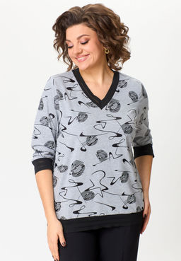 Джемпер БелЭльСтиль 870 серый дизайн