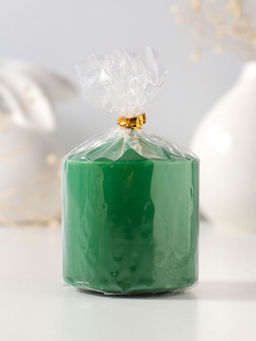 Свеча-столбик 6х6,5 см, цв. зелёный