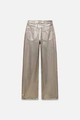 TRF LOOSE FOIL MID-WAIST JEANS - Zara фото 7