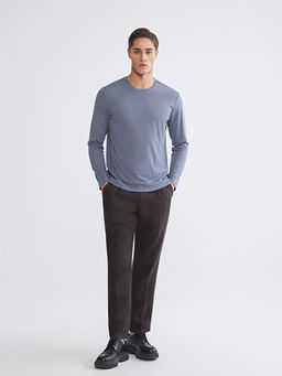 Bisiklet Yaka Uzun Kollu Erkek Ti??rt