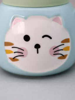 Кружка Emotions of a cat, green-blue (420 ml)