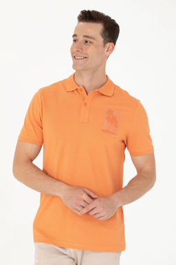 Футболка-поло U.S. Polo Assn мужская brick хлопок  фото 15